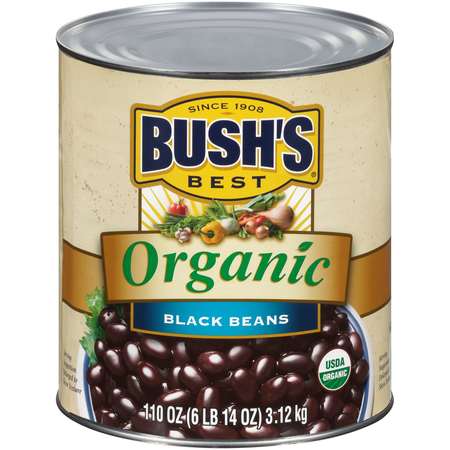 BUSHS BEST Bush's Best Organic Black Beans #10 Can, PK6 01888